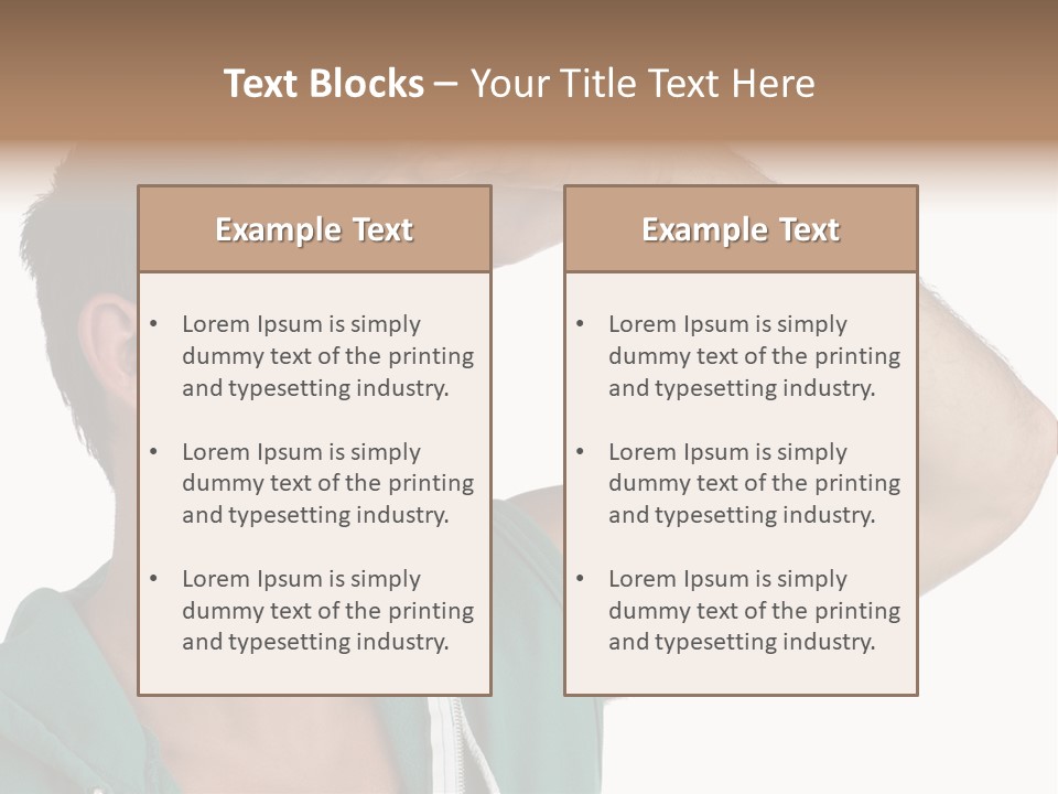 A Man Is Holding His Hand To His Head PowerPoint Template
