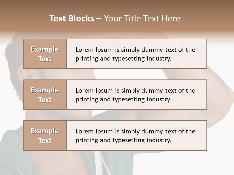 A Man Is Holding His Hand To His Head PowerPoint Template