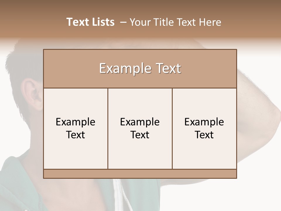 A Man Is Holding His Hand To His Head PowerPoint Template