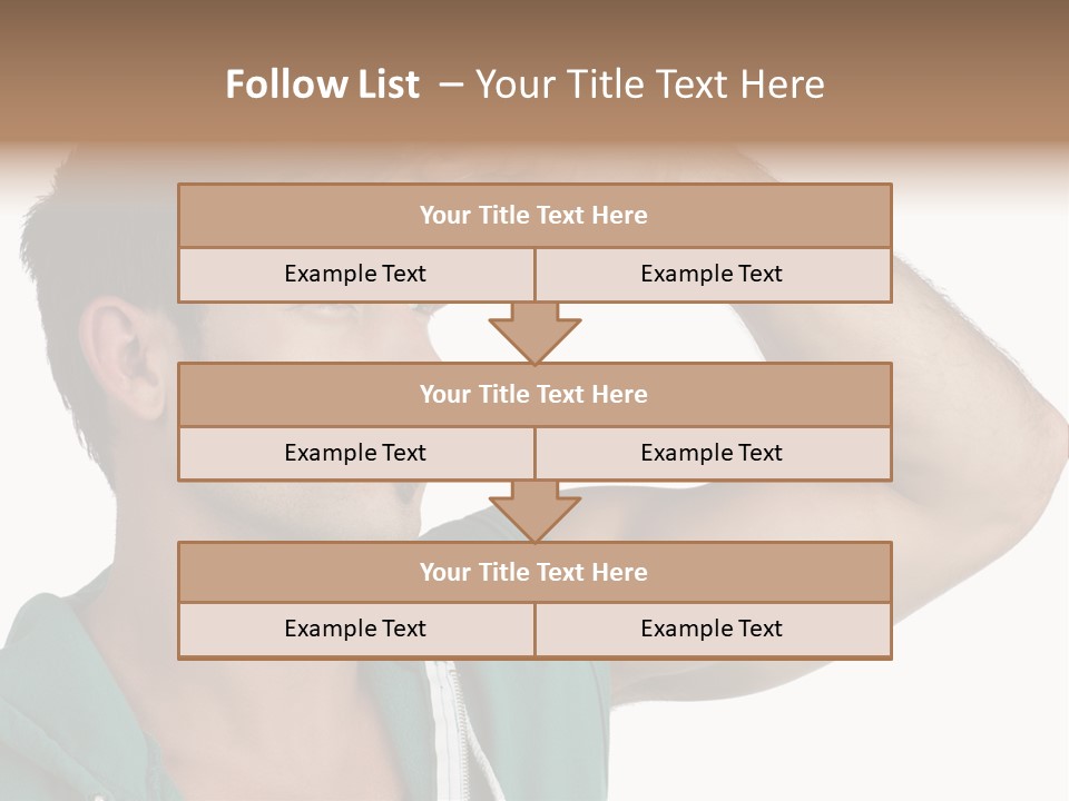 A Man Is Holding His Hand To His Head PowerPoint Template