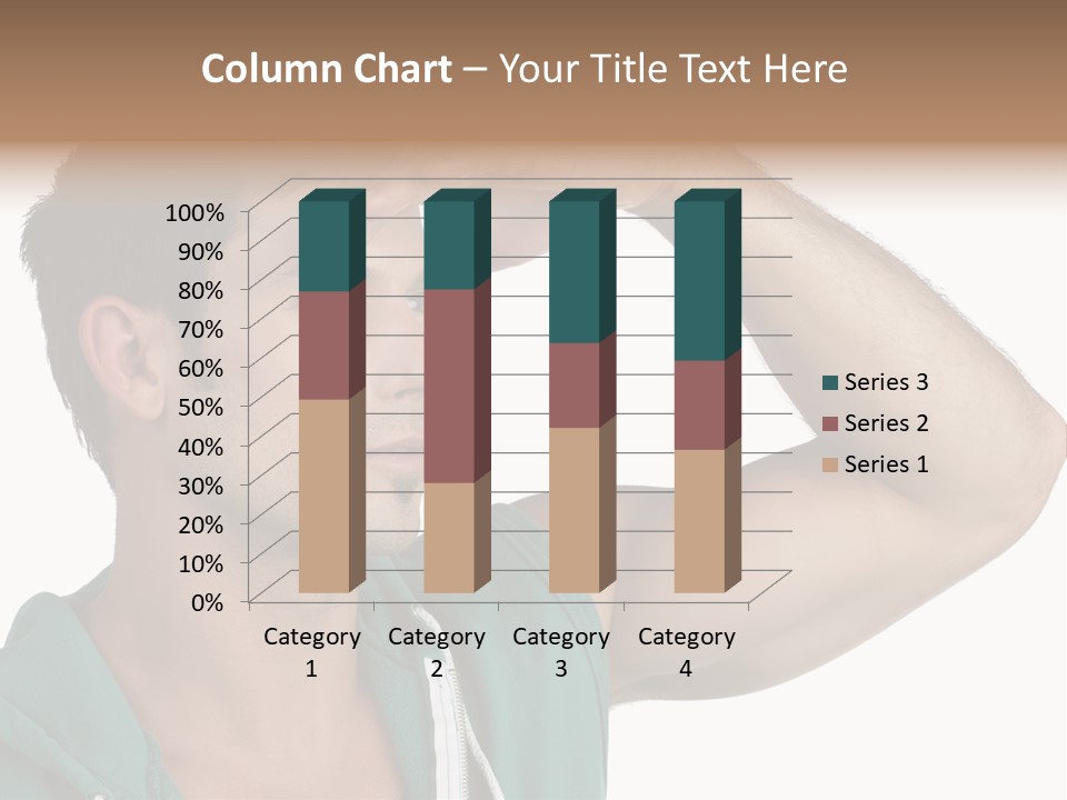 A Man Is Holding His Hand To His Head PowerPoint Template
