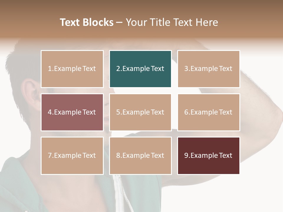 A Man Is Holding His Hand To His Head PowerPoint Template