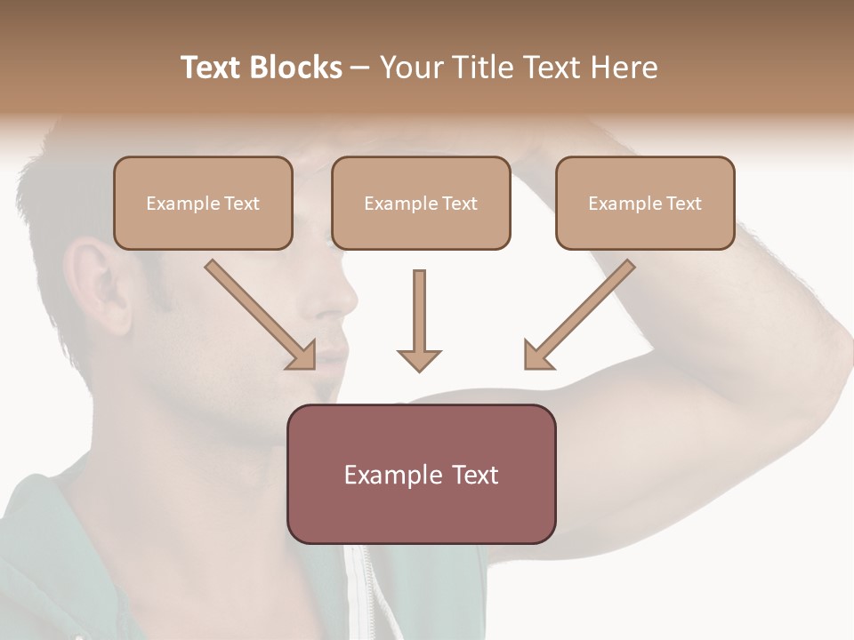 A Man Is Holding His Hand To His Head PowerPoint Template