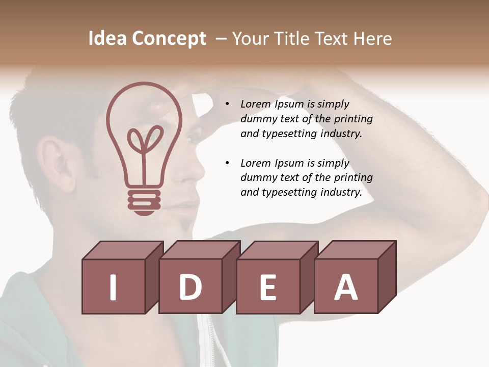 A Man Is Holding His Hand To His Head PowerPoint Template