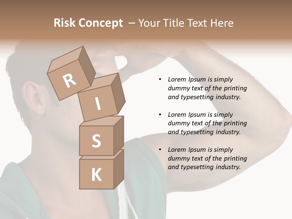 A Man Is Holding His Hand To His Head PowerPoint Template