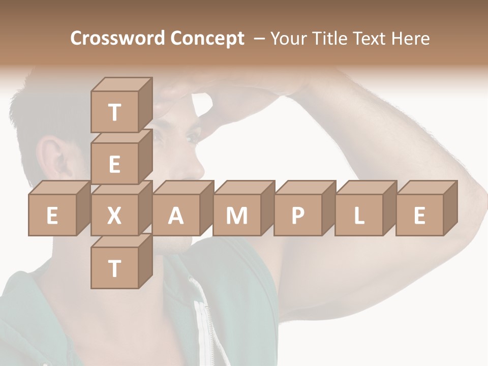 A Man Is Holding His Hand To His Head PowerPoint Template