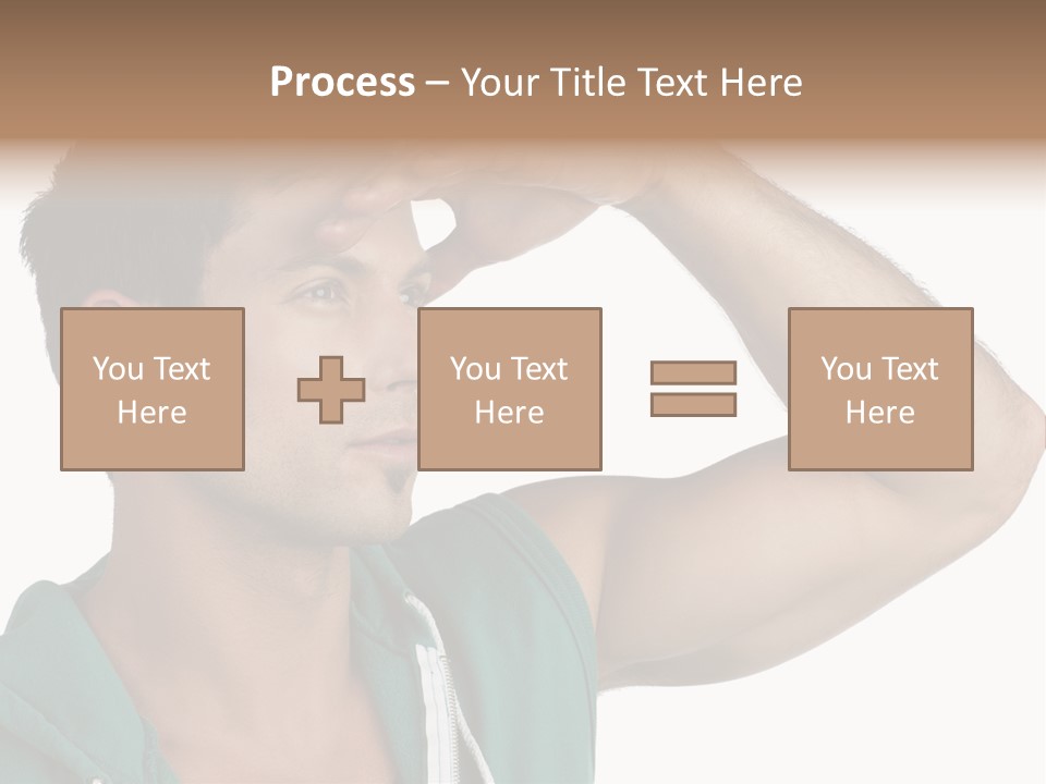 A Man Is Holding His Hand To His Head PowerPoint Template