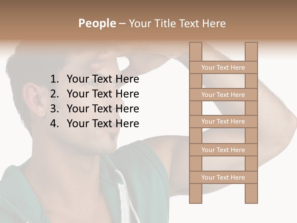 A Man Is Holding His Hand To His Head PowerPoint Template