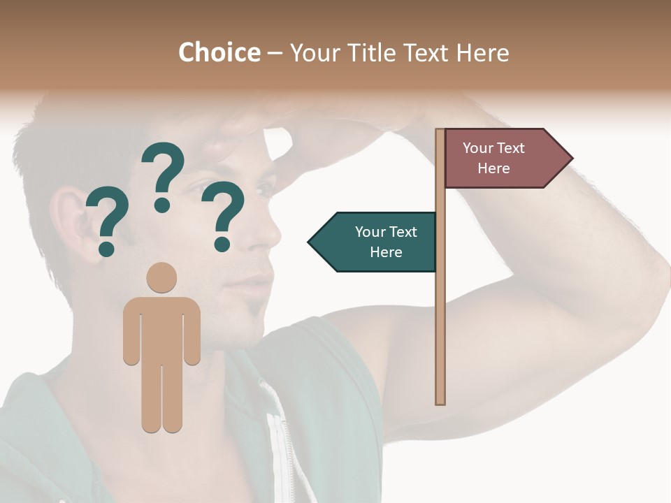 A Man Is Holding His Hand To His Head PowerPoint Template