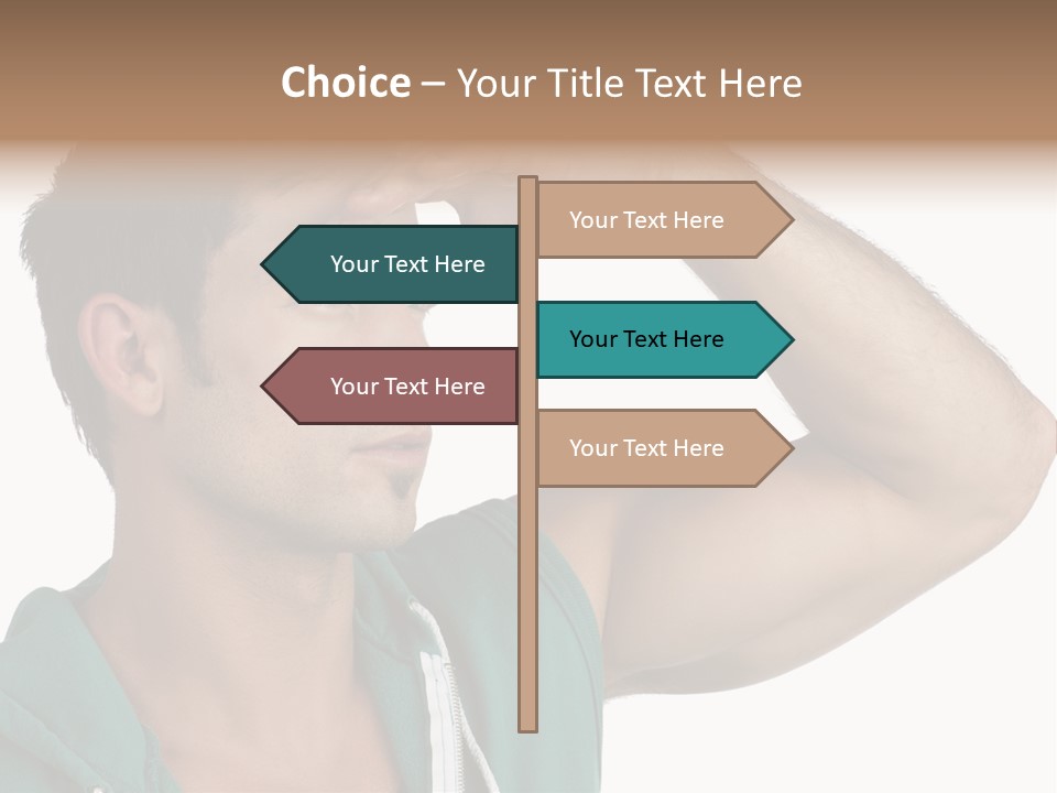 A Man Is Holding His Hand To His Head PowerPoint Template