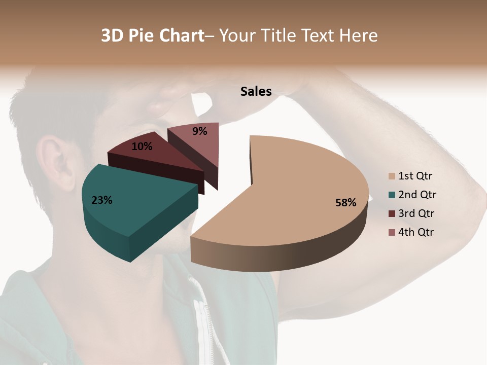 A Man Is Holding His Hand To His Head PowerPoint Template