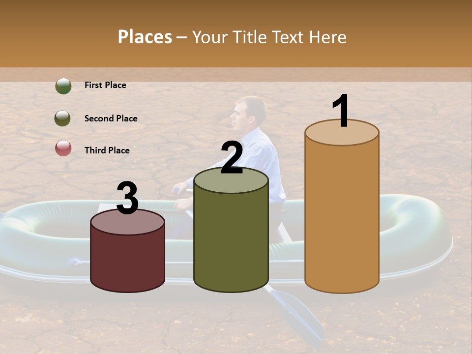 Ailboat Financial Water PowerPoint Template