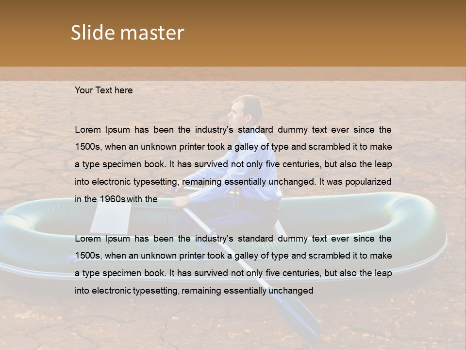 Ailboat Financial Water PowerPoint Template