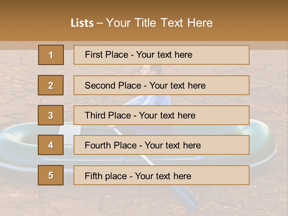 Ailboat Financial Water PowerPoint Template