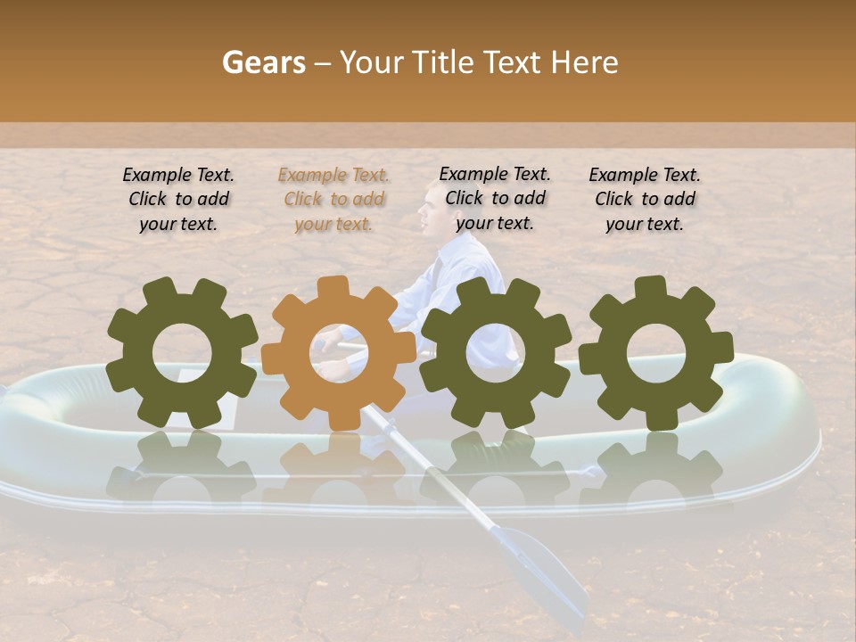 Ailboat Financial Water PowerPoint Template