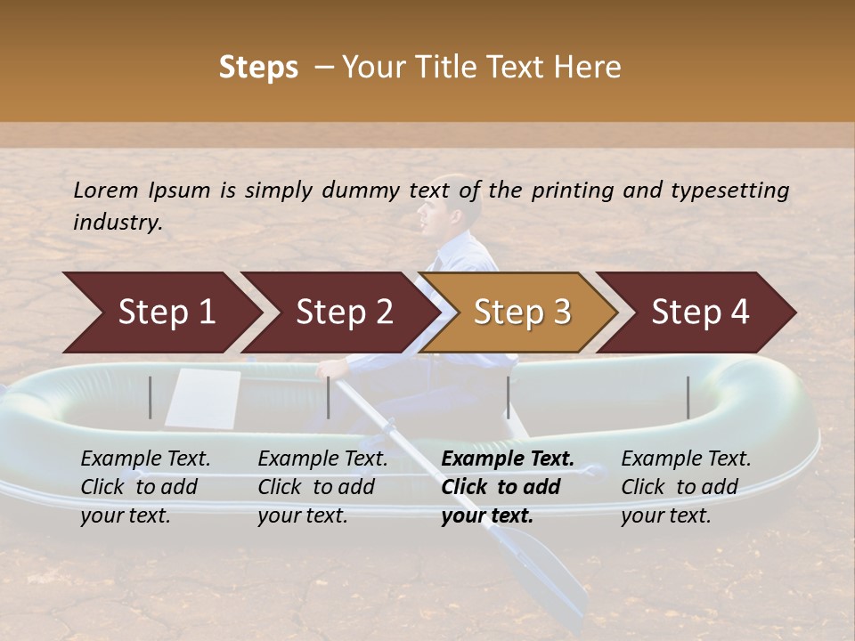 Ailboat Financial Water PowerPoint Template