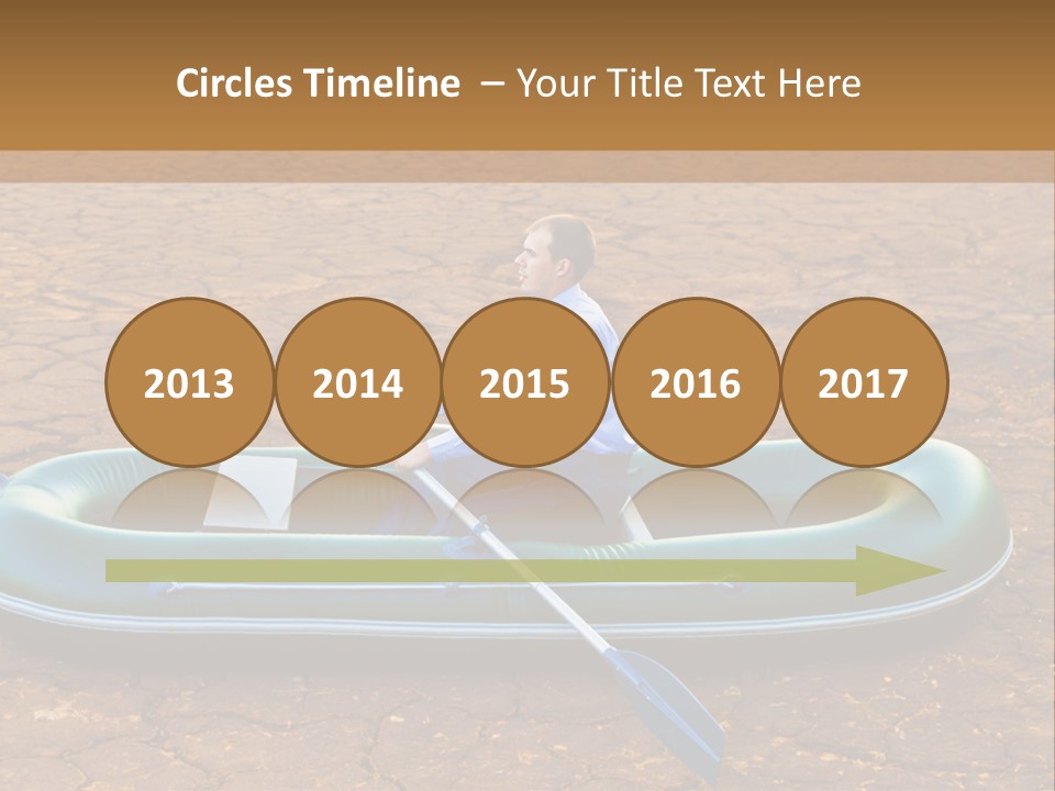 Ailboat Financial Water PowerPoint Template