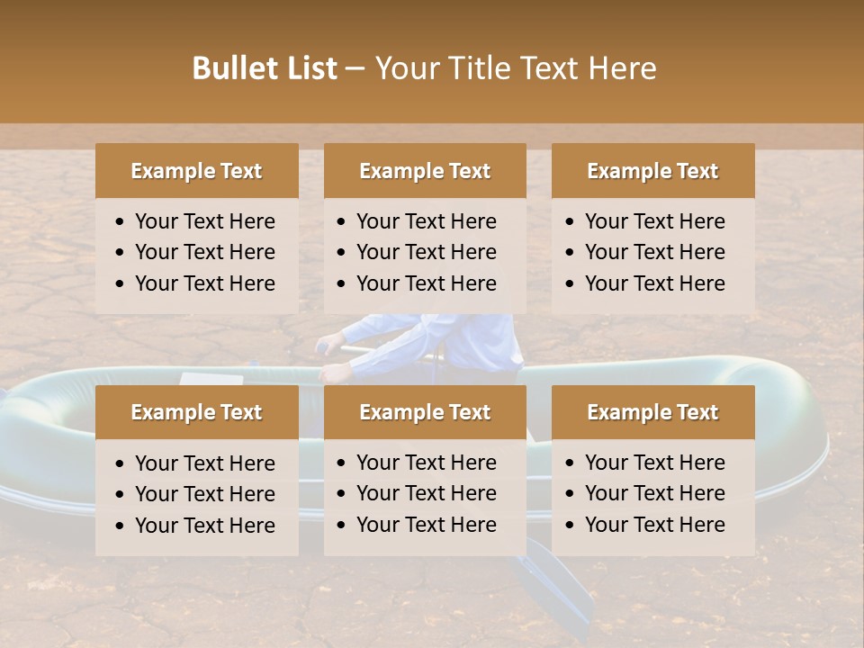 Ailboat Financial Water PowerPoint Template