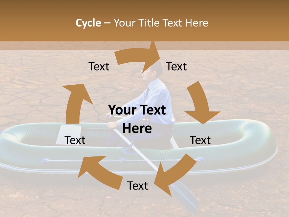 Ailboat Financial Water PowerPoint Template