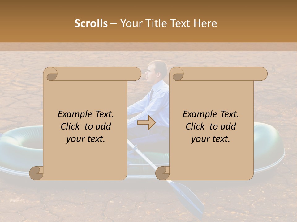 Ailboat Financial Water PowerPoint Template
