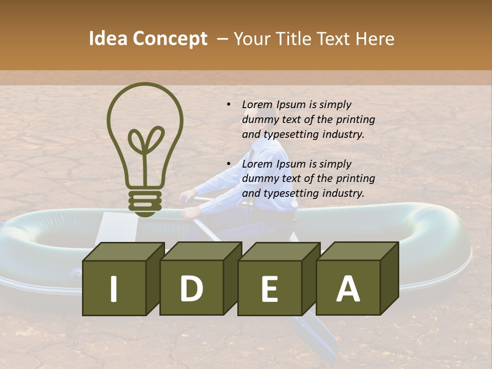 Ailboat Financial Water PowerPoint Template