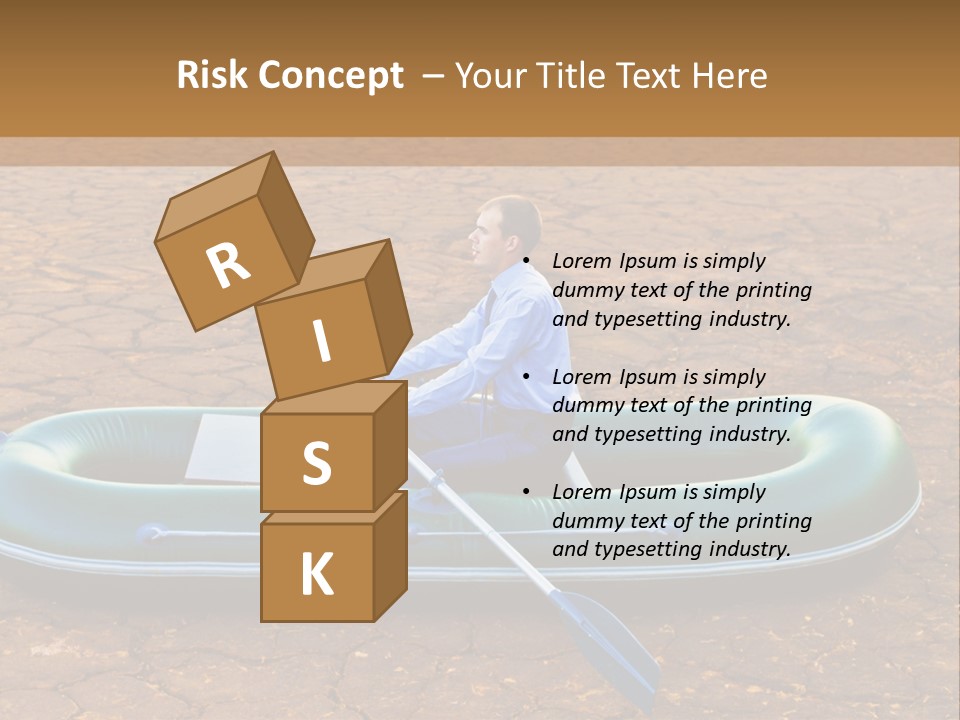 Ailboat Financial Water PowerPoint Template