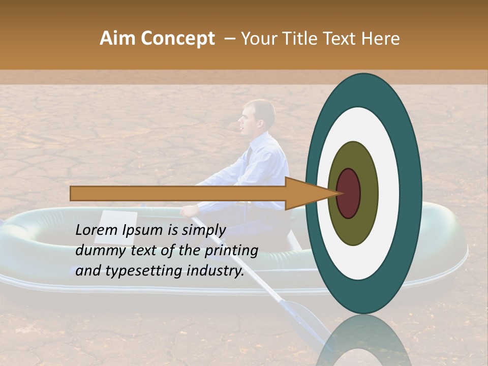 Ailboat Financial Water PowerPoint Template