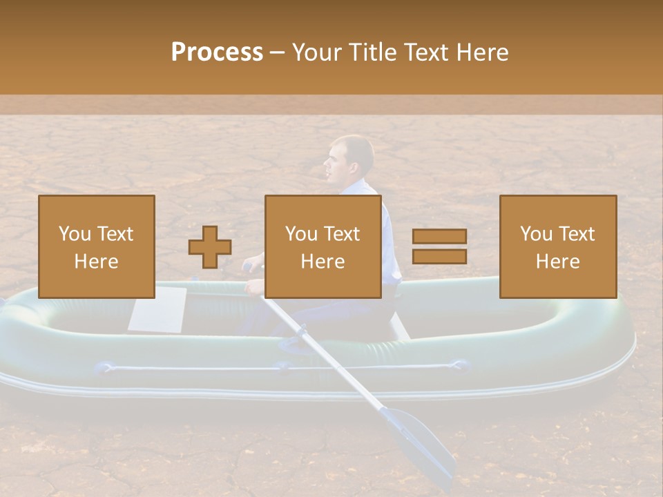 Ailboat Financial Water PowerPoint Template