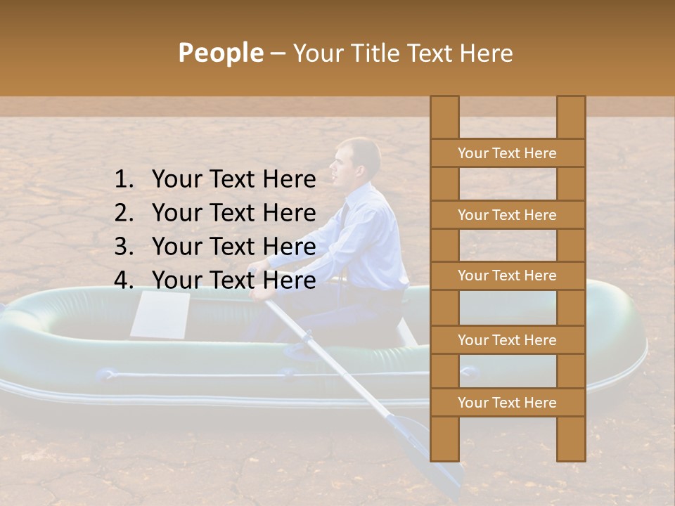Ailboat Financial Water PowerPoint Template