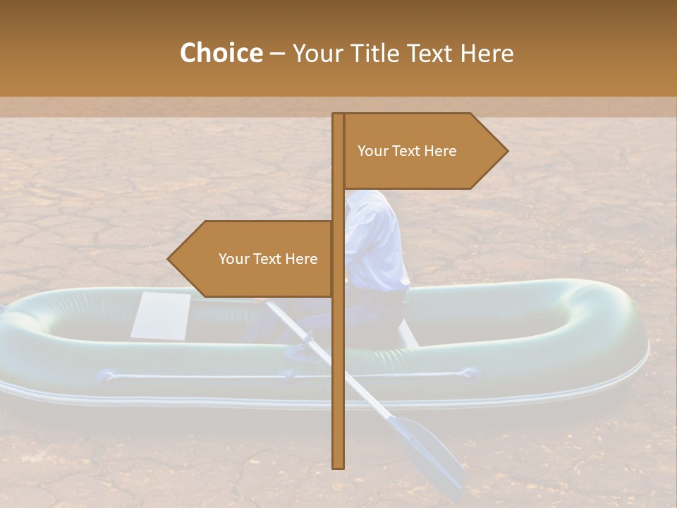 Ailboat Financial Water PowerPoint Template