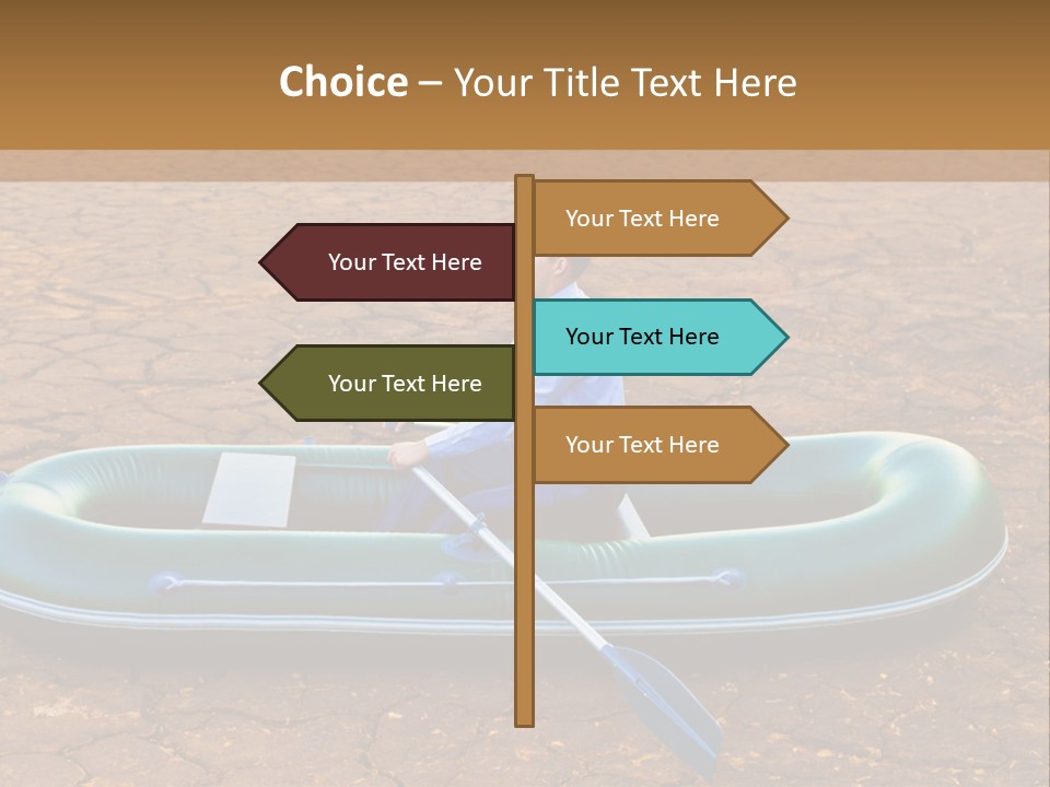 Ailboat Financial Water PowerPoint Template