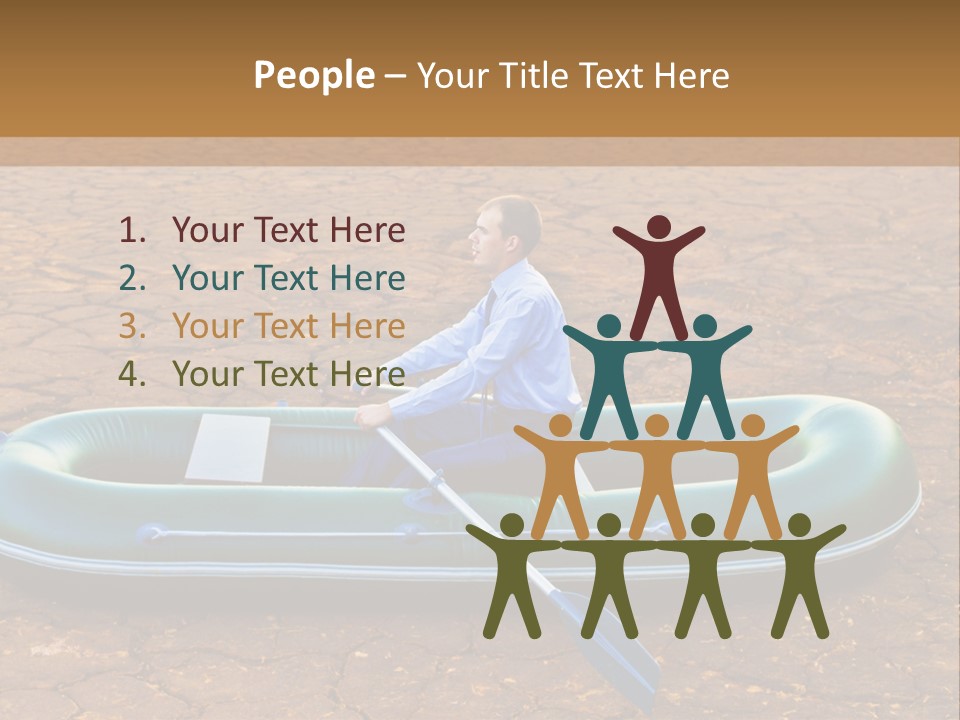 Ailboat Financial Water PowerPoint Template