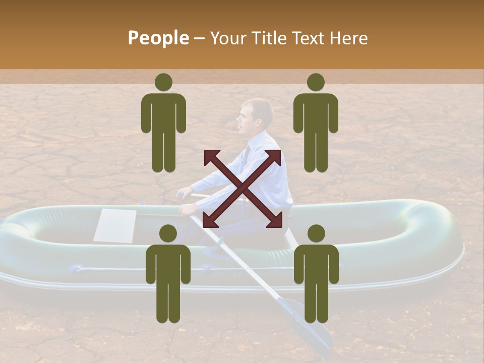 Ailboat Financial Water PowerPoint Template