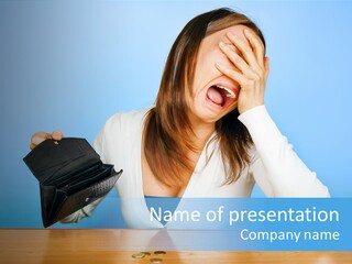 Bankrupt Empty Credit PowerPoint Template