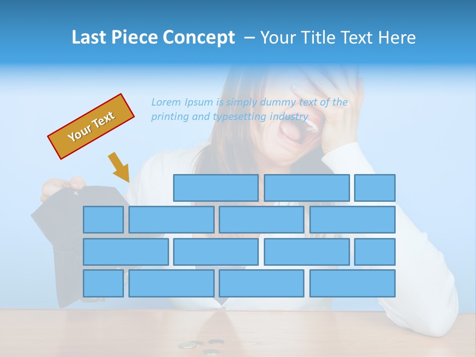 Bankrupt Empty Credit PowerPoint Template