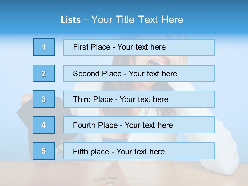 Bankrupt Empty Credit PowerPoint Template