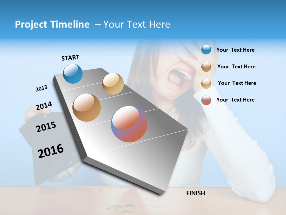 Bankrupt Empty Credit PowerPoint Template