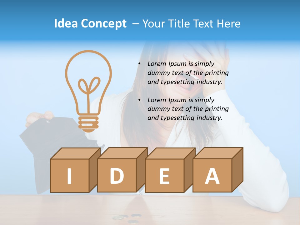 Bankrupt Empty Credit PowerPoint Template