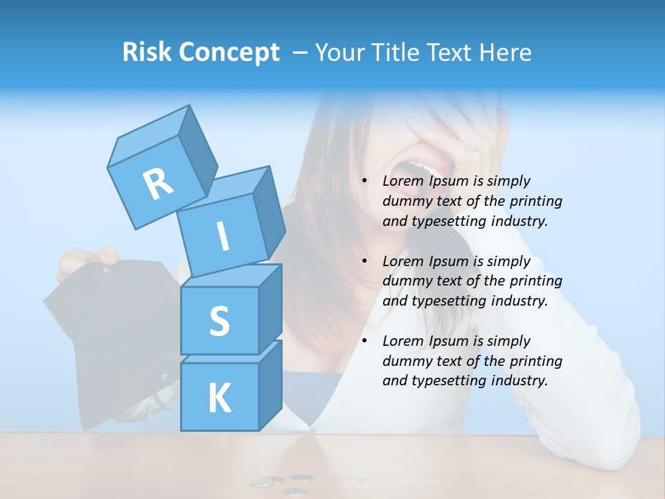 Bankrupt Empty Credit PowerPoint Template