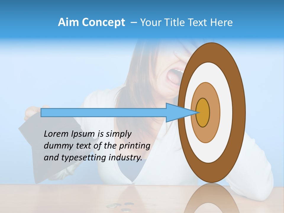 Bankrupt Empty Credit PowerPoint Template