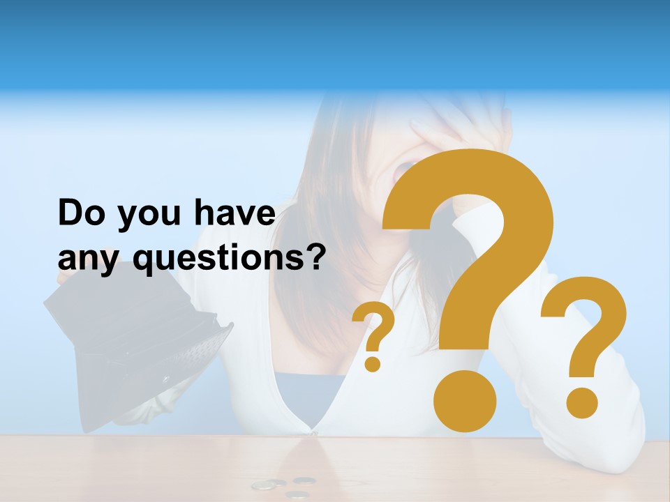 Bankrupt Empty Credit PowerPoint Template