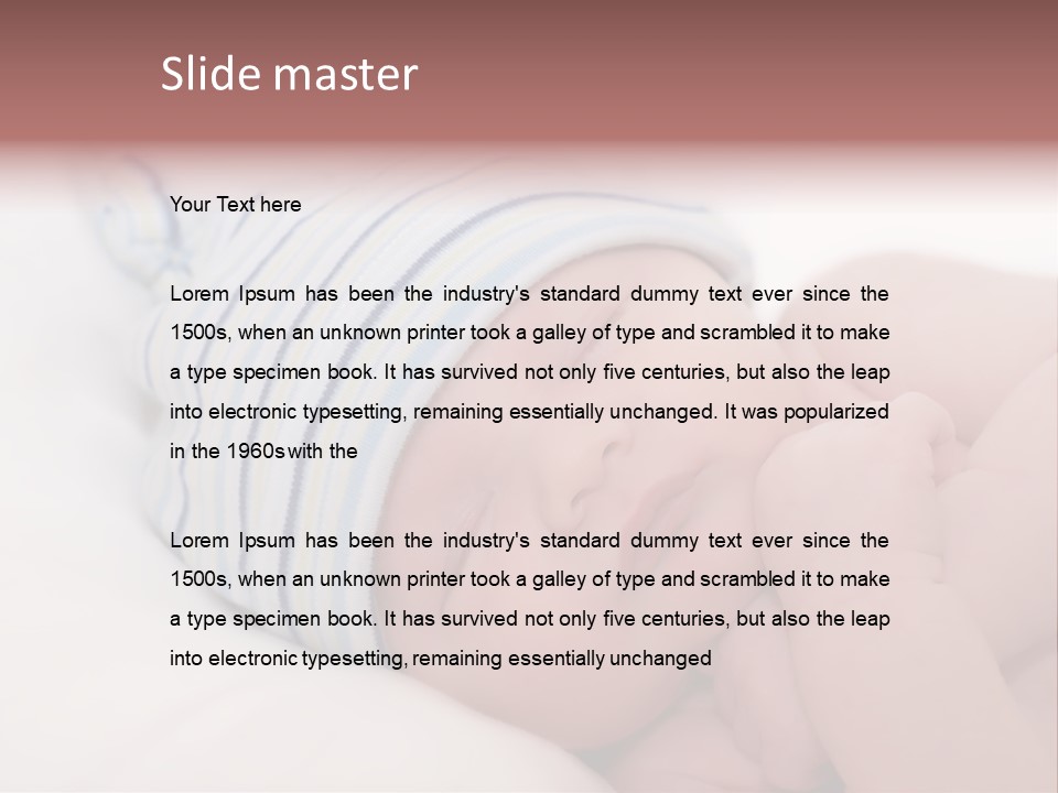 Innocence Caucasian White PowerPoint Template