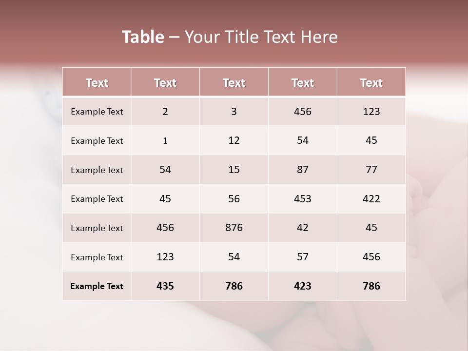 Innocence Caucasian White PowerPoint Template