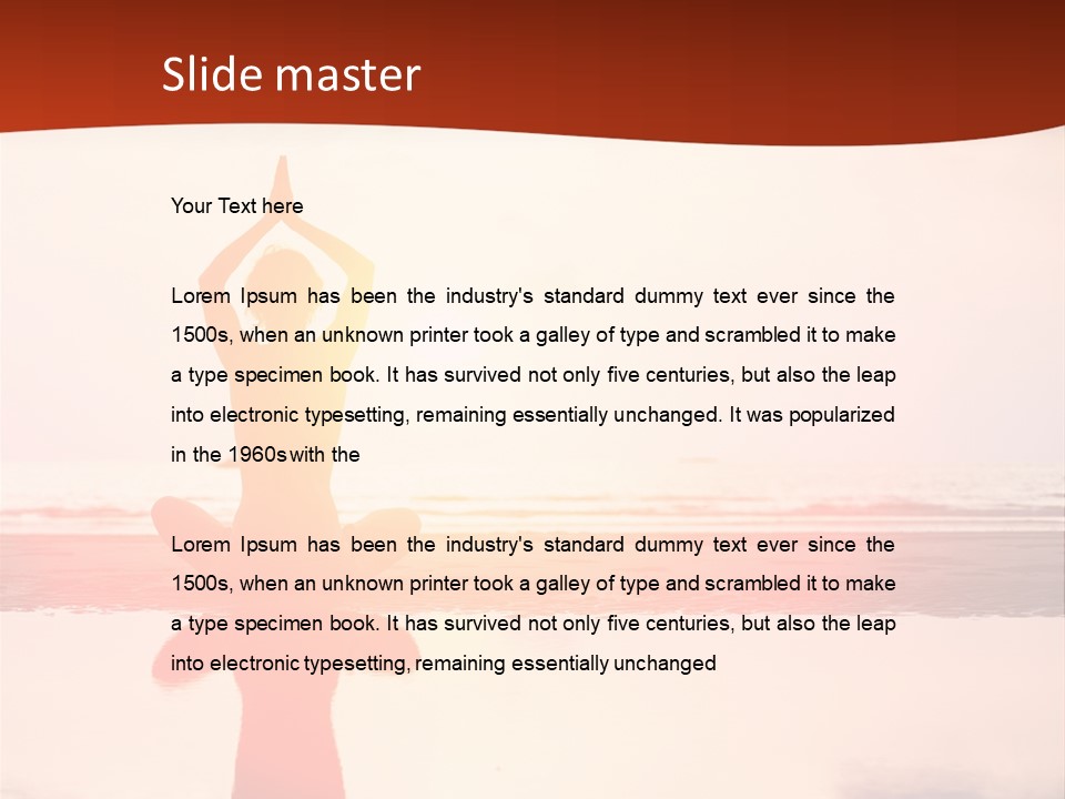 Sunset Spirituality Girl PowerPoint Template