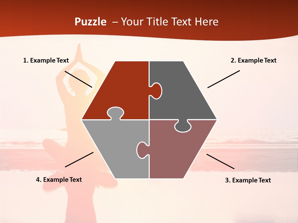 Sunset Spirituality Girl PowerPoint Template