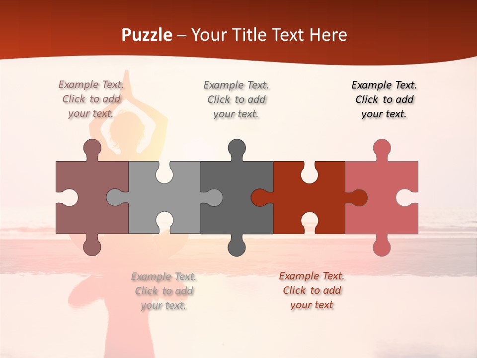 Sunset Spirituality Girl PowerPoint Template