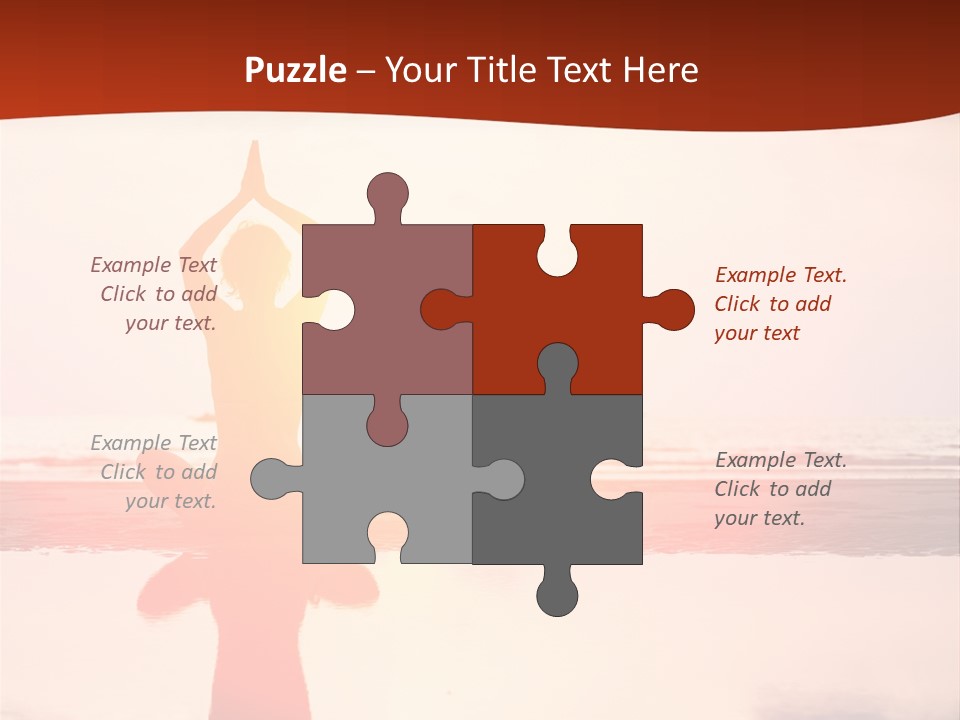 Sunset Spirituality Girl PowerPoint Template