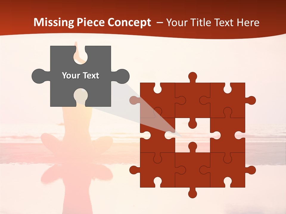 Sunset Spirituality Girl PowerPoint Template