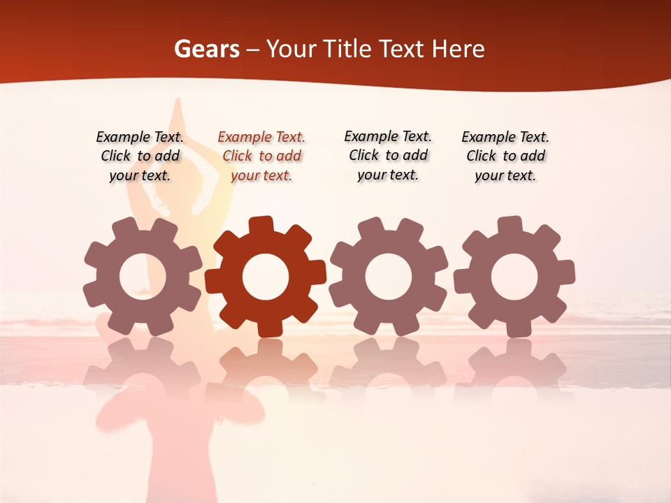 Sunset Spirituality Girl PowerPoint Template