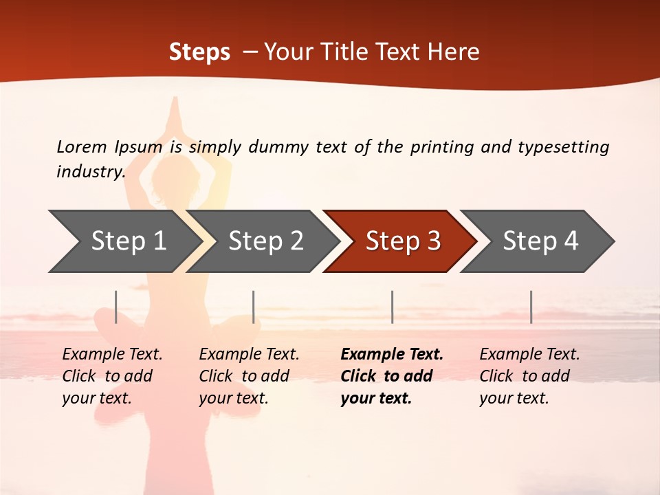 Sunset Spirituality Girl PowerPoint Template